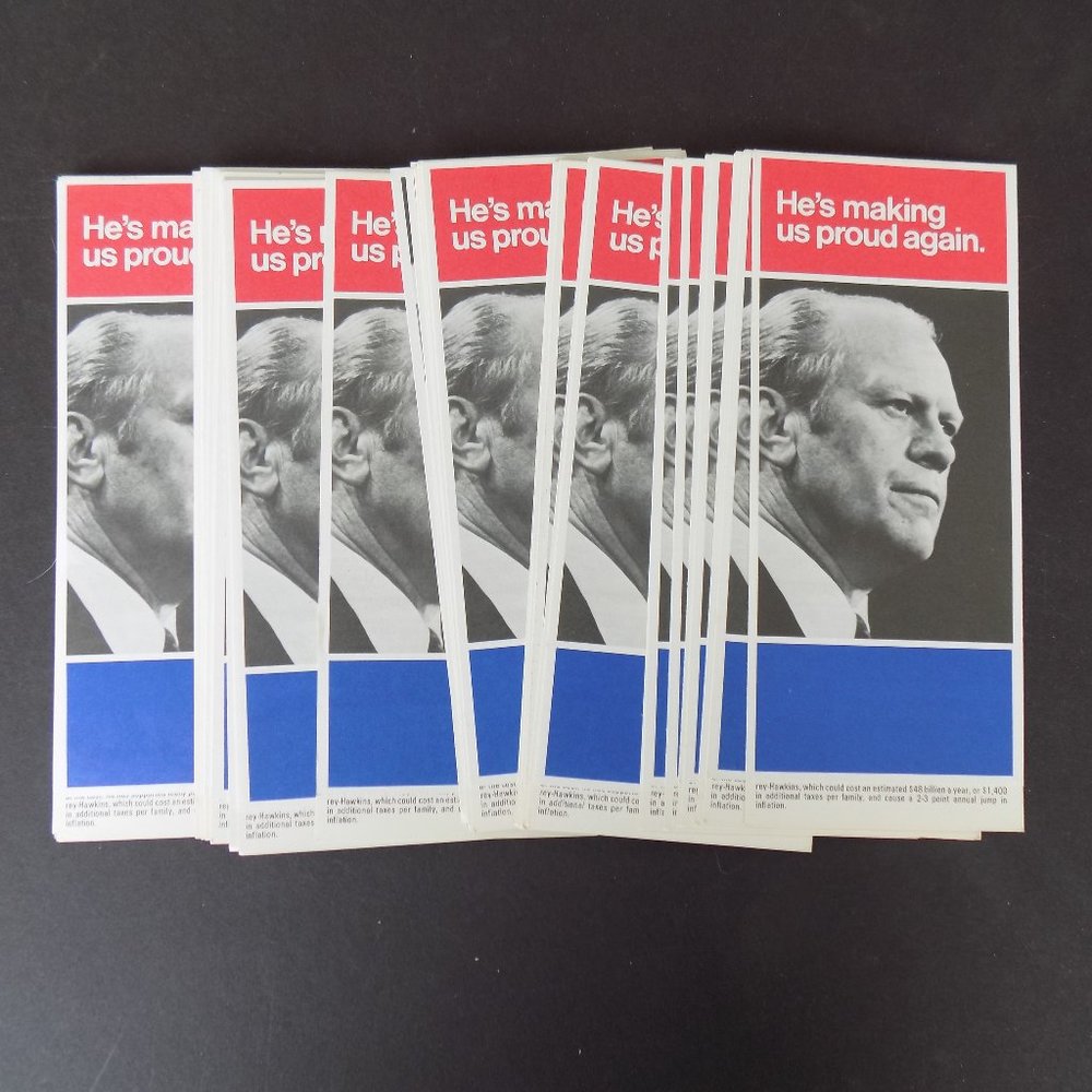 VINTAGE PRESIDENT GERALD FORD LOT OF CAMPAIGN PAMPHLETS FROM 1976